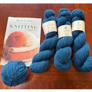 New Hooks and Needles Harvest Moon Dark Blue Pure New Wool Yarn 187 g 245 yards